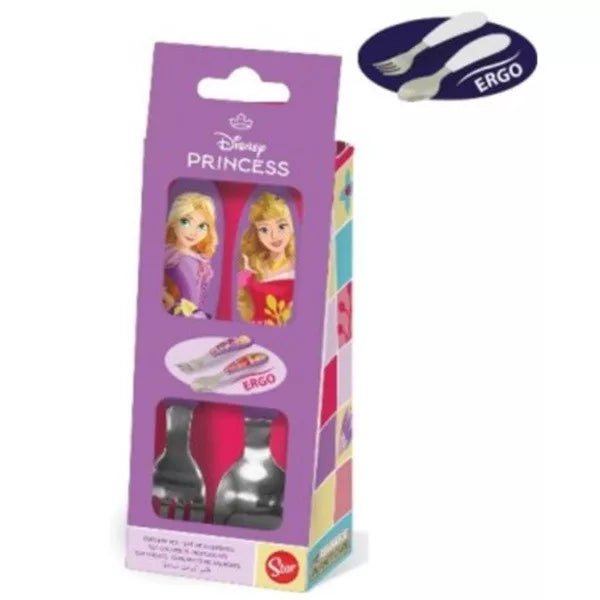 2 talheres ergonómicos Princesas Disney