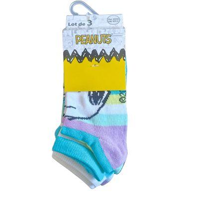 3 pares de meias Snoopy