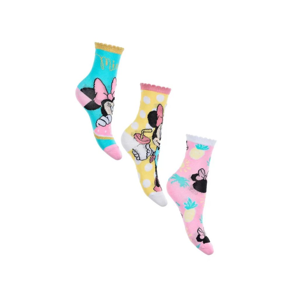 3 pares de meias Minnie Party (23-34)