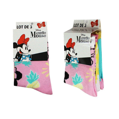 3 pares de meias Minnie Party (23-34)