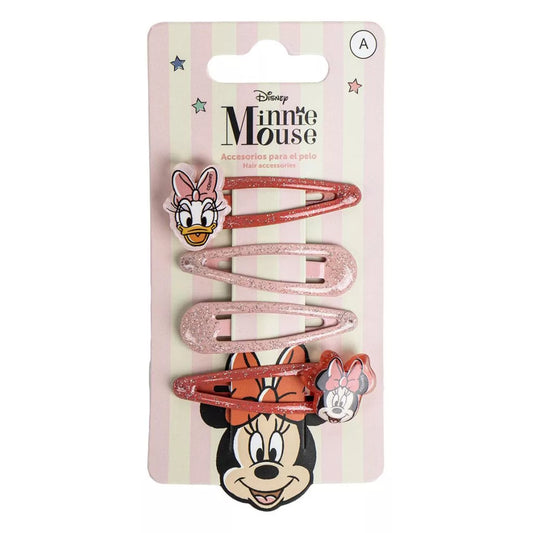 4 ganchos cabelo Minnie e Margarida