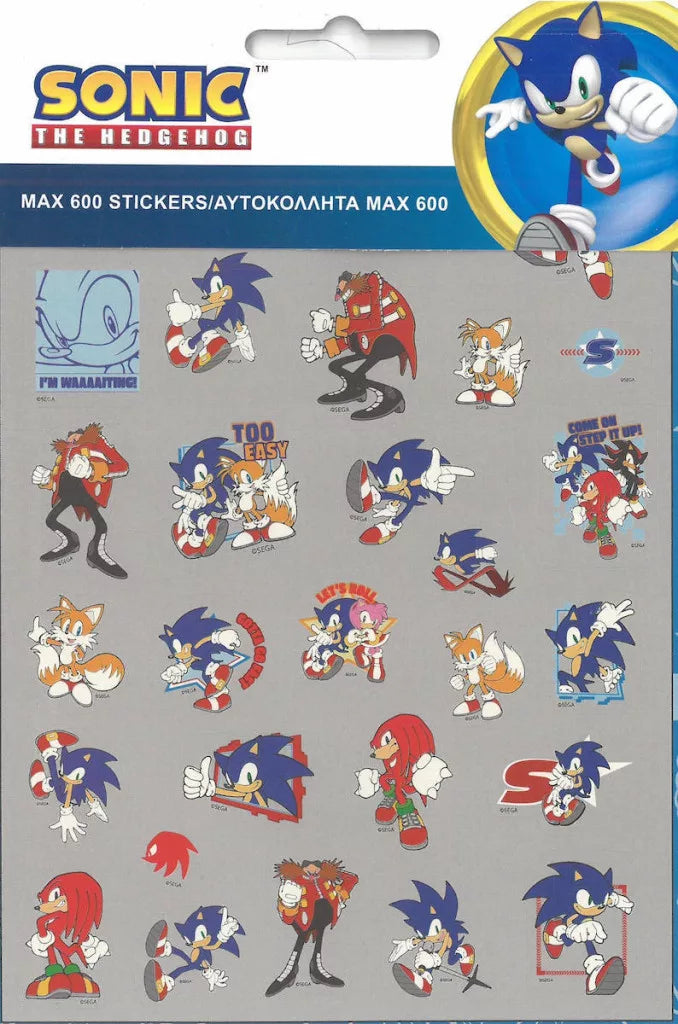 600 Autocolantes Sonic