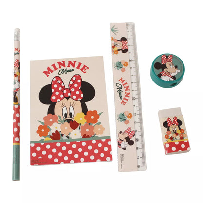 Conjunto Escolar Minnie floral (5 peças)