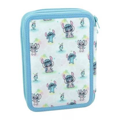 Conjunto Escolar Stitch Brush it out com estojo duplo