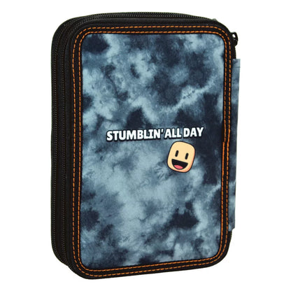 Conjunto Escolar Stumble Guys Hat com estojo duplo
