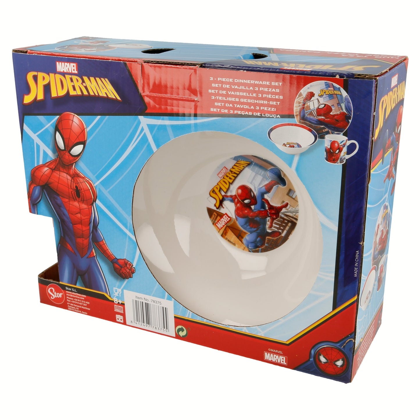 Conjunto Refeição Cerâmica Spiderman Streets