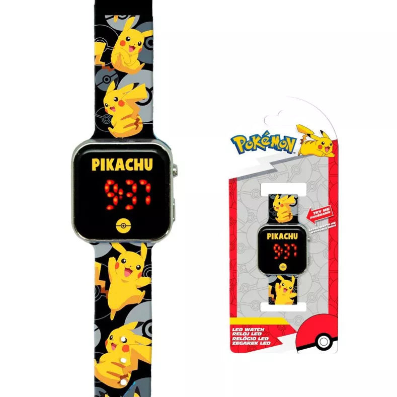 Relógio Infantil LED – Pokemon Pikachu