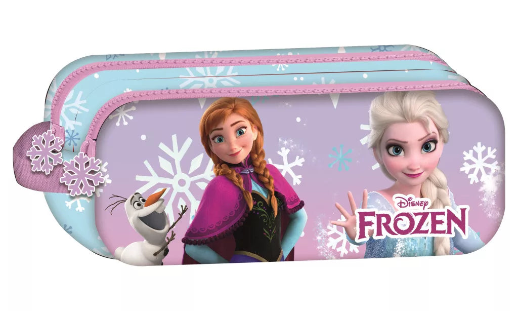 Estojo com 2 compartimentos Frozen magic winter
