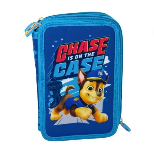 Conjunto Escolar Patrulha Pata Chase com estojo triplo