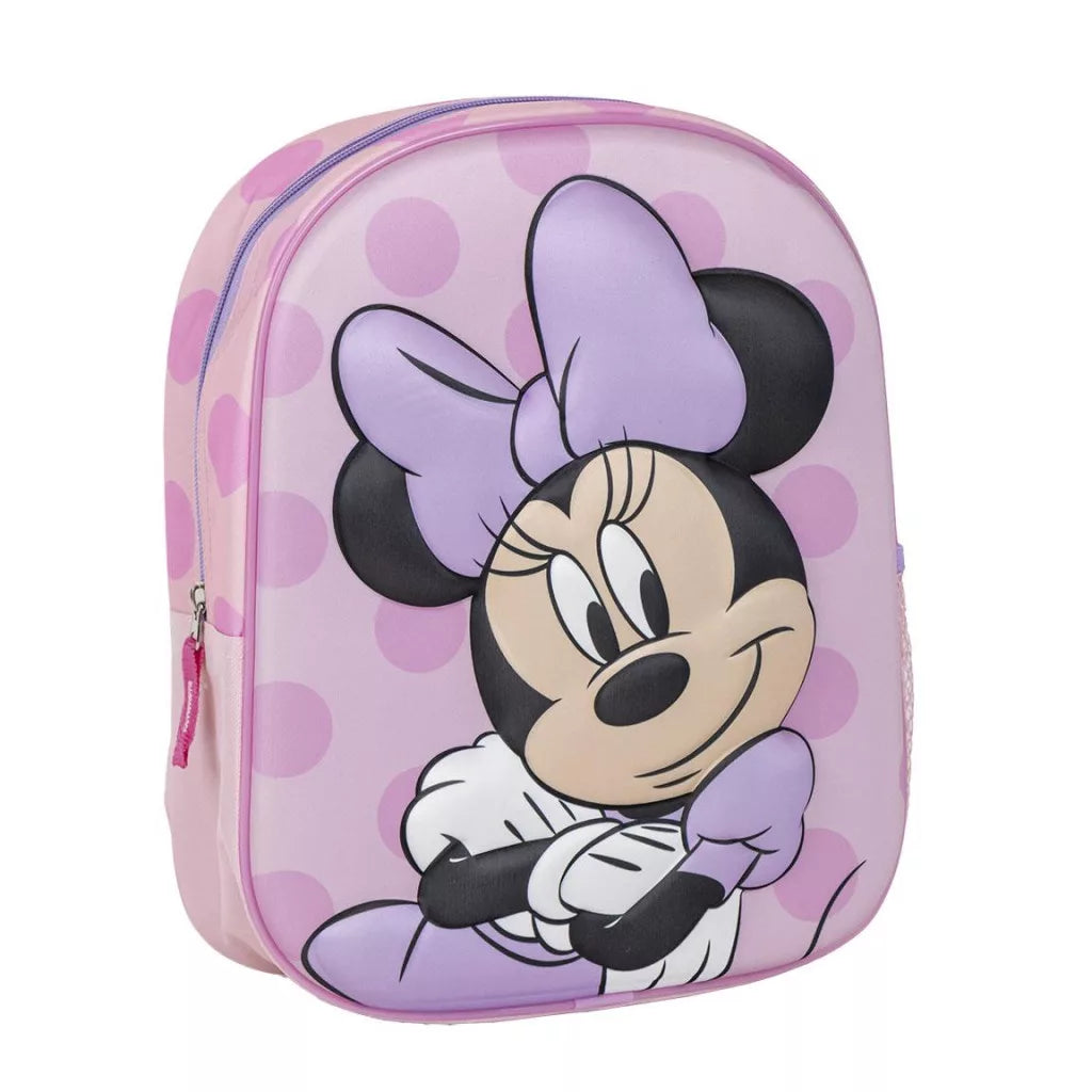 Mochila creche ou pré-escolar Minnie Purple 31 cm