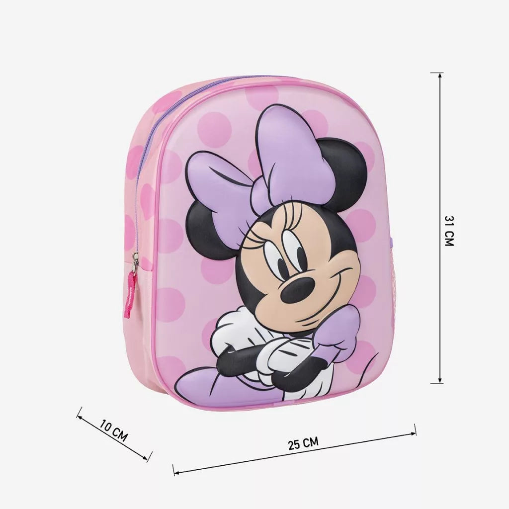 Mochila creche ou pré-escolar Minnie Purple 31 cm