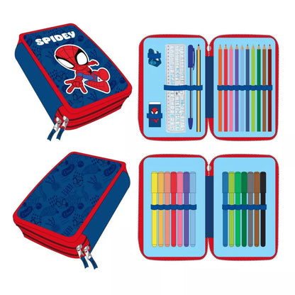 Conjunto Escolar Spidey com estojo duplo