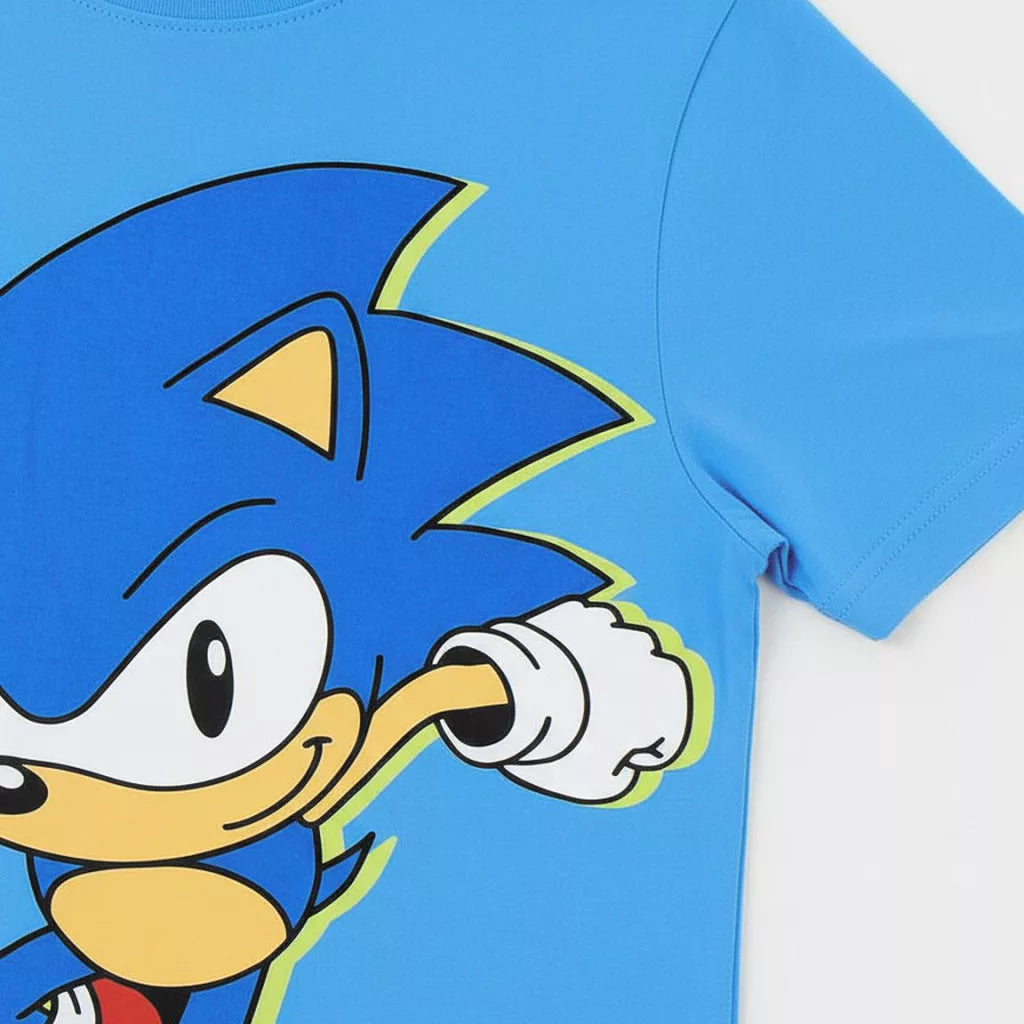 T-shirt manga curta Sonic (6-12 anos)