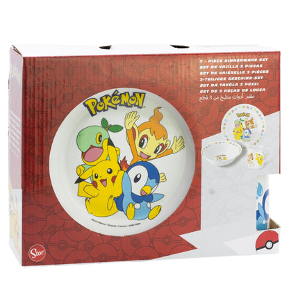 Conjunto Refeição Cerâmica Pokemon Happy Fun