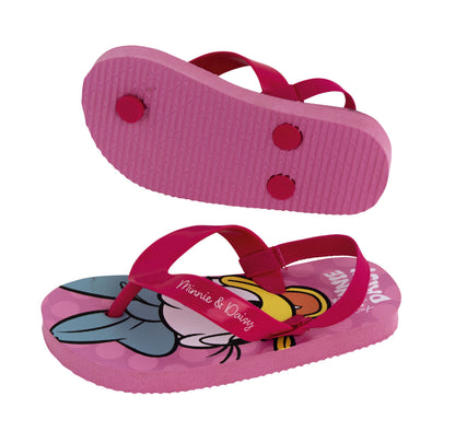 Chinelos de praia Minnie e Margarida com tira elástica