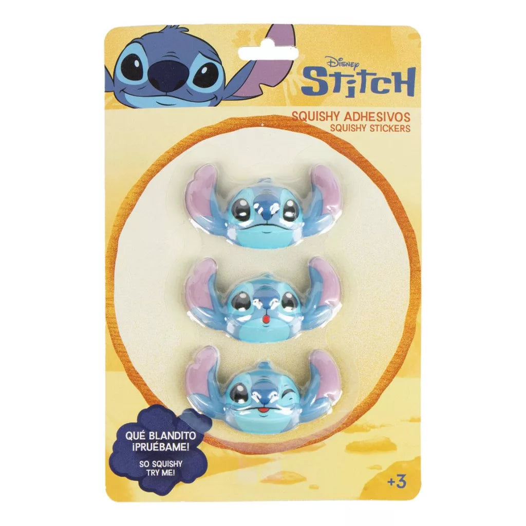 Autocolantes em relevo para telemoveis e bolsas Stitch (3 unidades)