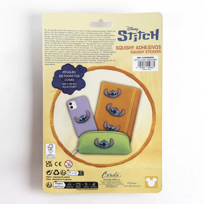 Autocolantes em relevo para telemoveis e bolsas Stitch (3 unidades)