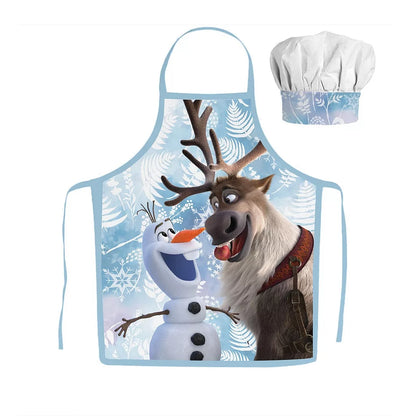 Avental e Chapéu Cozinha Frozen Olaf e Sven