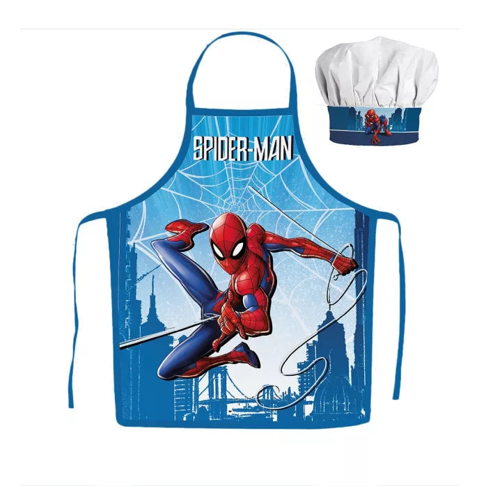 Avental e Chapéu Cozinha Spiderman Skyline