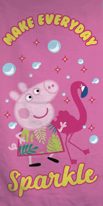 Toalha praia algodão Peppa Sparkle