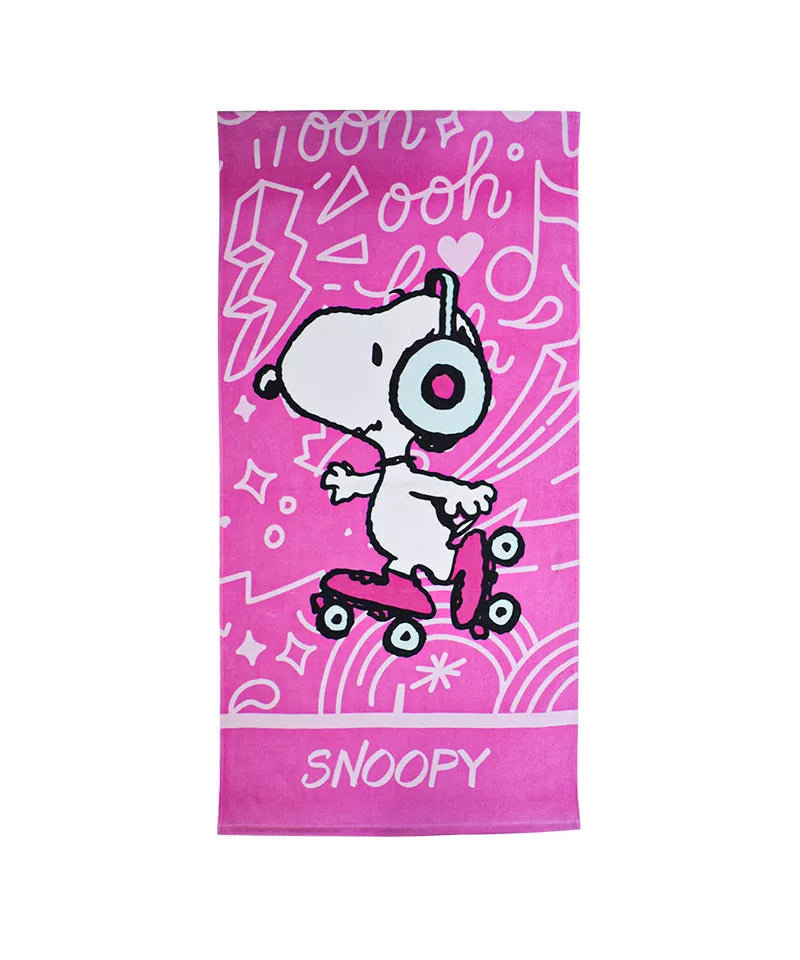Toalha praia algodão Snoopy Skate