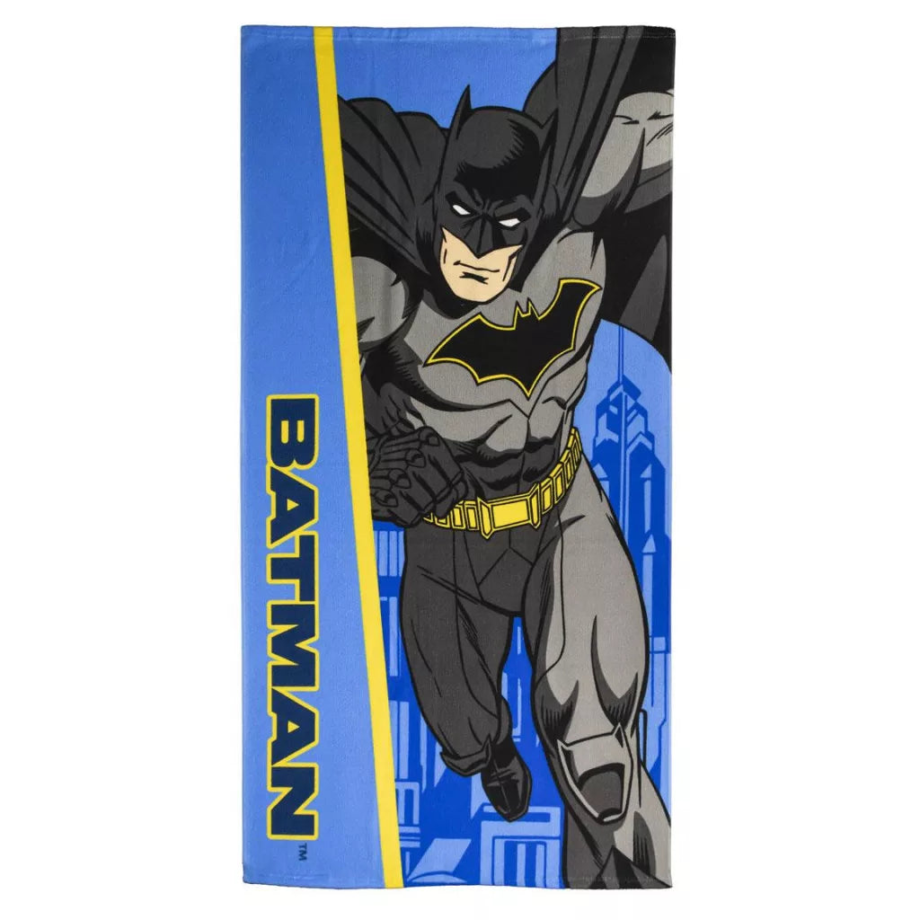 Toalha praia microfibra Batman Azul