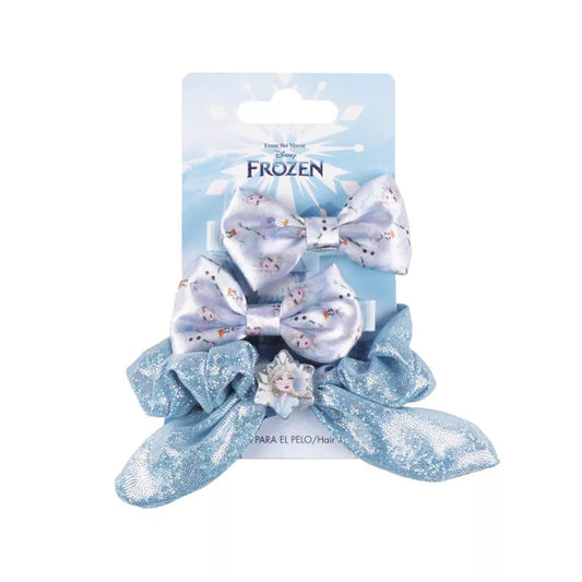 Conjunto ganchos e elástico cabelo Frozen