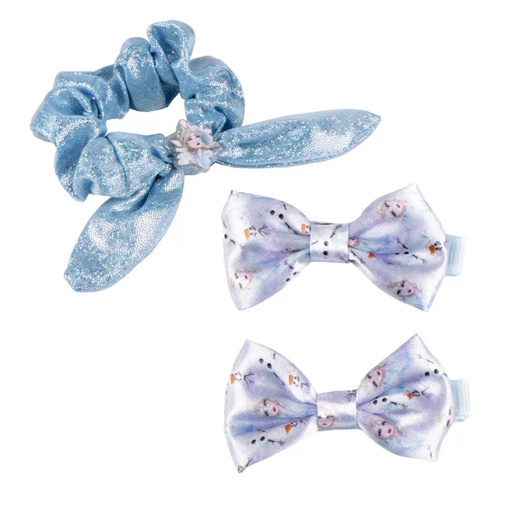 Conjunto ganchos e elástico cabelo Frozen