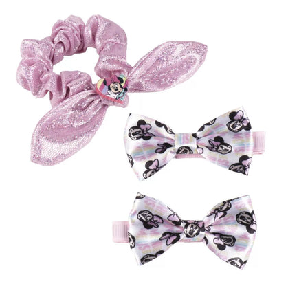 Conjunto ganchos e elástico cabelo Minnie