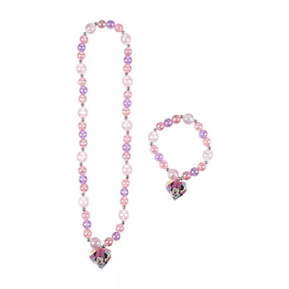 Conjunto pulseira e colar Minnie Bubble