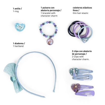 Conjunto de jóias e acessórios de cabelo Frozen On-the-Go