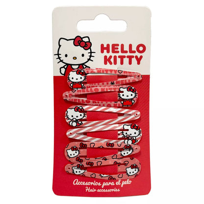 6 ganchos cabelo Hello Kitty