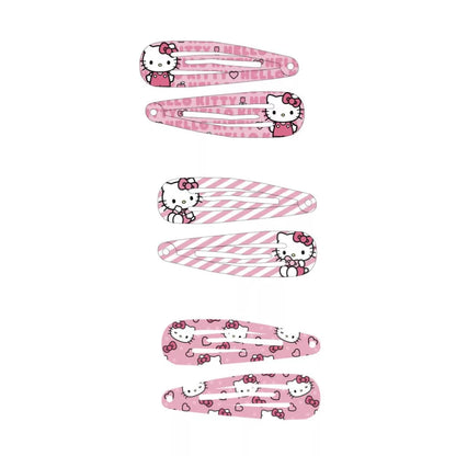 6 ganchos cabelo Hello Kitty