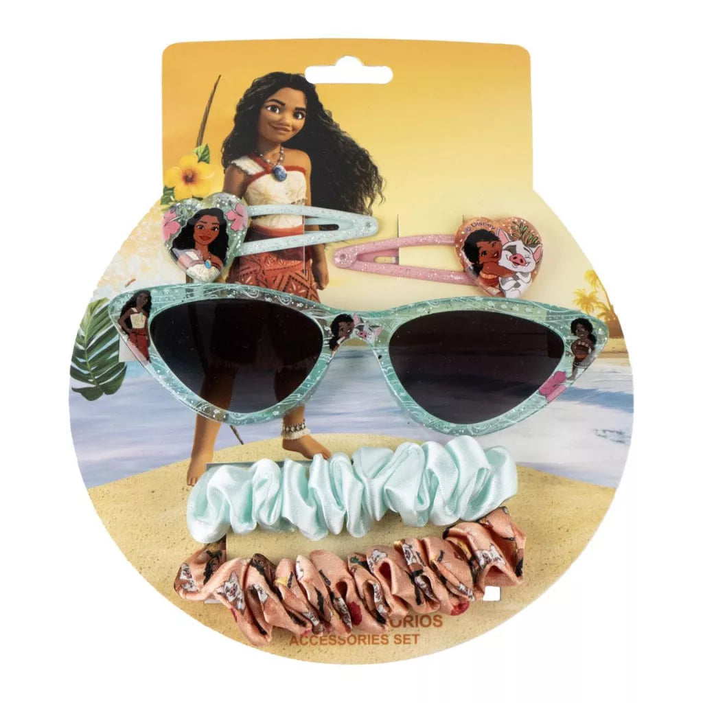 Conjunto óculos de sol e acessórios de cabelo Vaiana Big Sis
