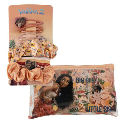 Conjunto de elásticos e ganchos cabelo Vaiana Big Sis