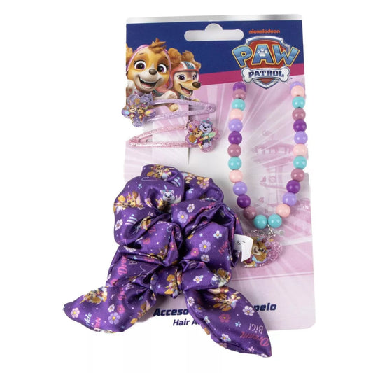 Conjunto de colar e acessórios cabelo Patrulha Pata