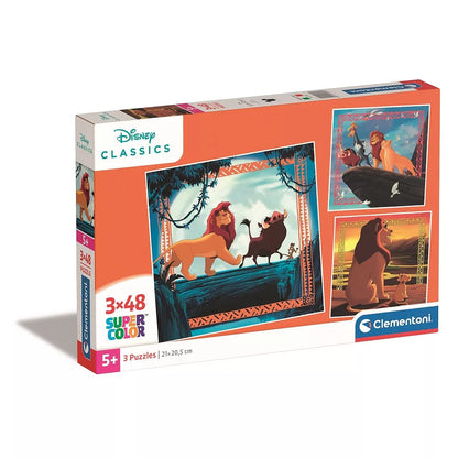 Puzzle 3x48 peças Rei Leão Circle of life