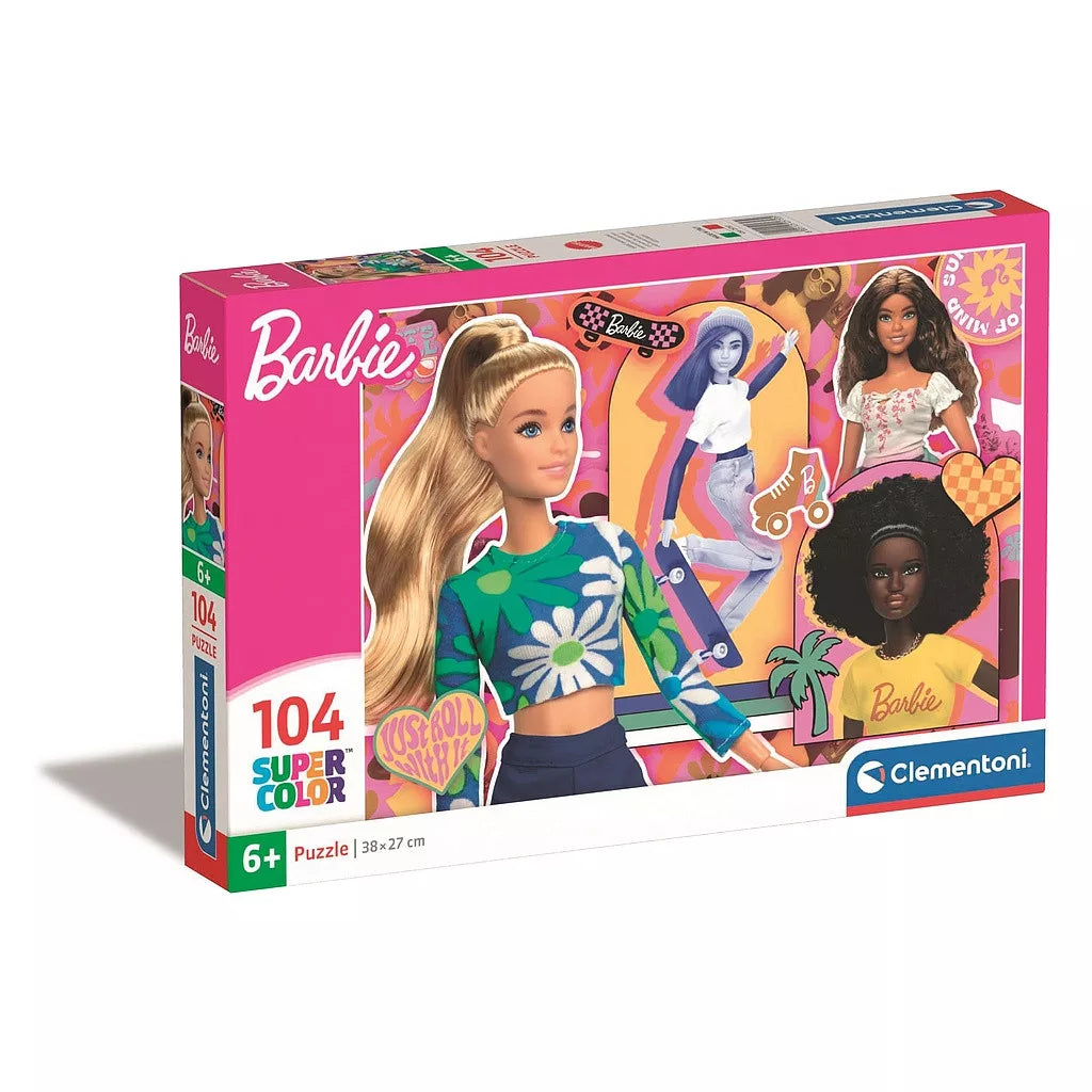 Puzzle 104 peças Barbie Skateboard