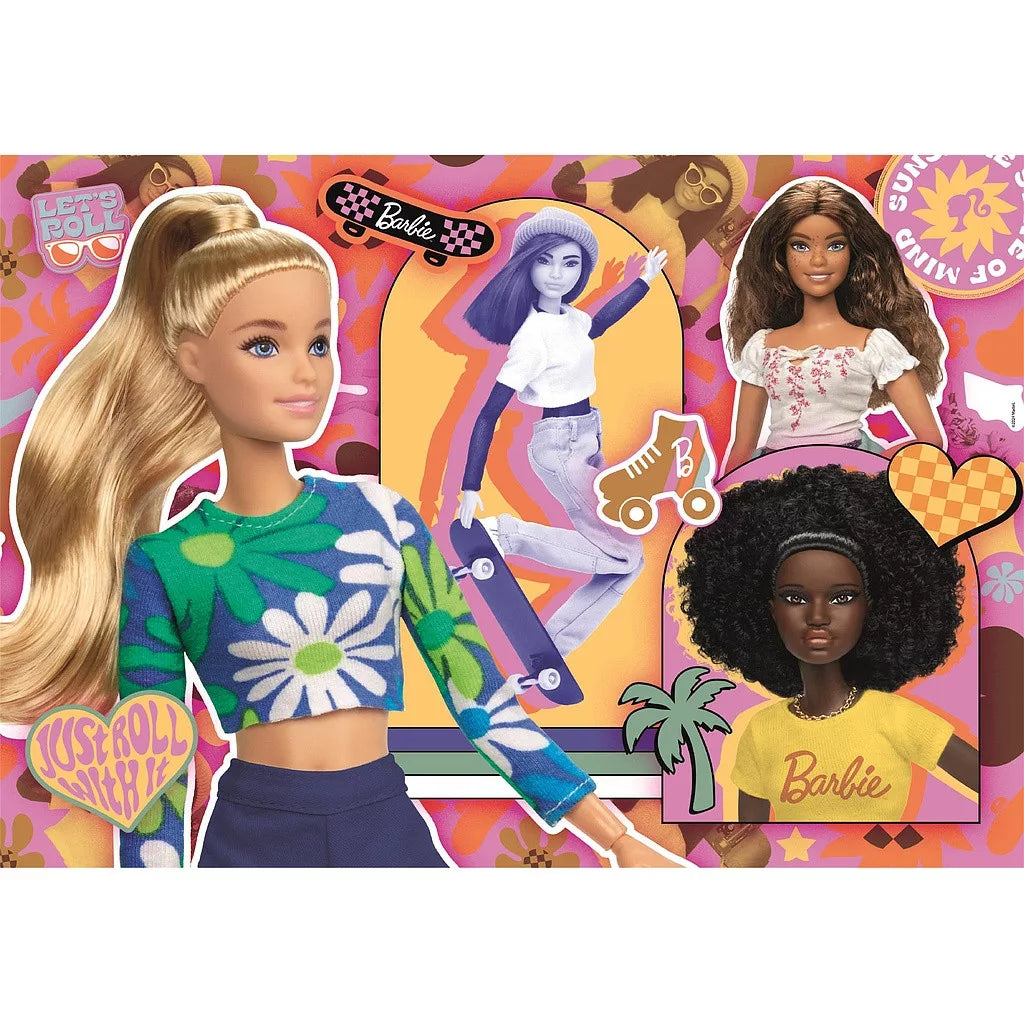 Puzzle 104 peças Barbie Skateboard