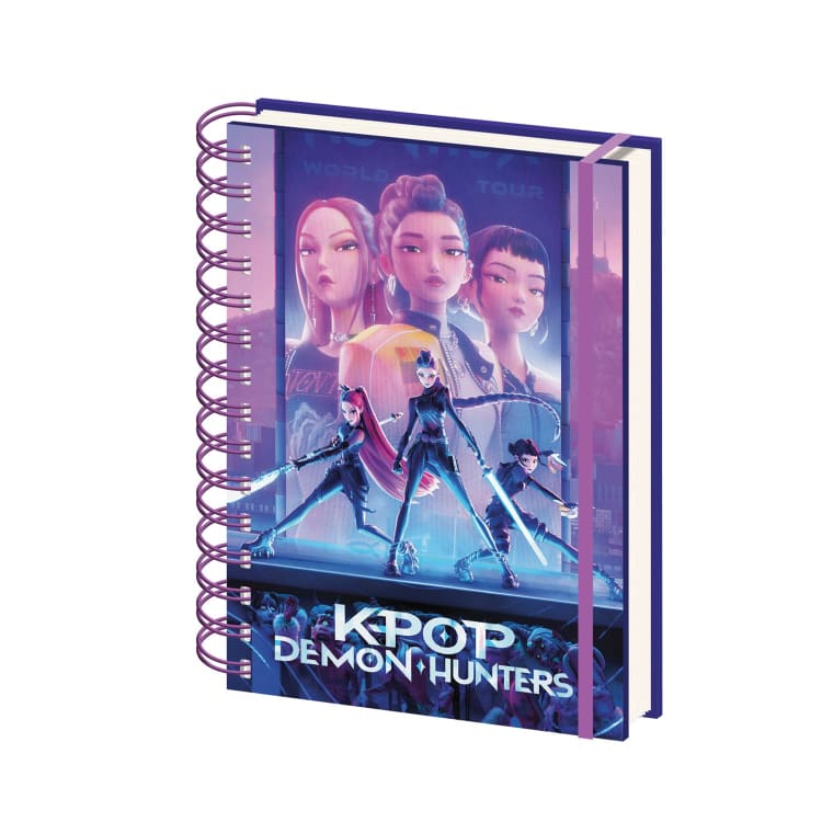 Caderno A5 K-Pop Demon Hunters — Com Argolas