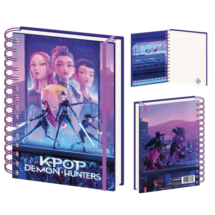 Caderno A5 K-Pop Demon Hunters — Com Argolas