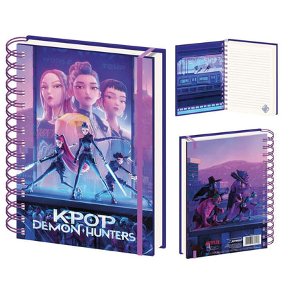 Caderno A5 K-Pop Demon Hunters — Com Argolas