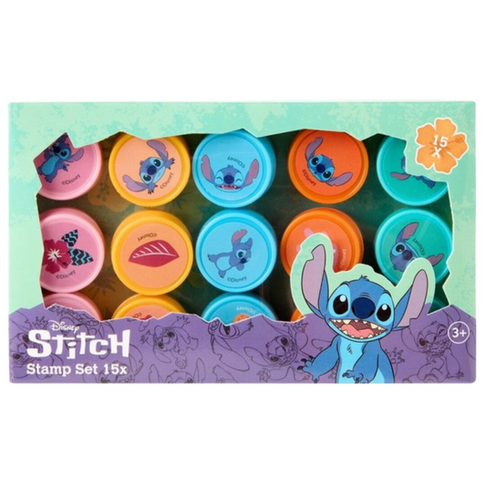 Caixa com 15 Carimbos Stitch