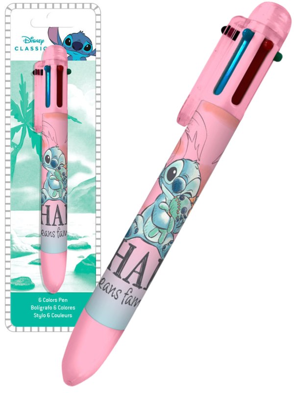 Caneta 6 cores Stitch