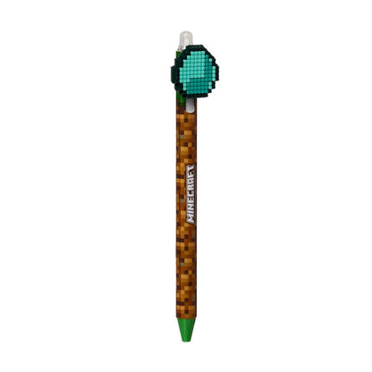 Caneta apagável Minecraft com topo de silicone Inkredible com ferramentas