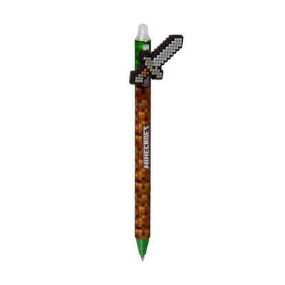 Caneta apagável Minecraft com topo de silicone Inkredible com ferramentas