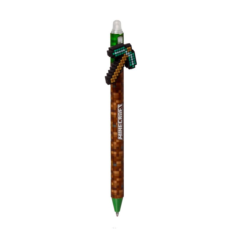 Caneta apagável Minecraft com topo de silicone Inkredible com ferramentas