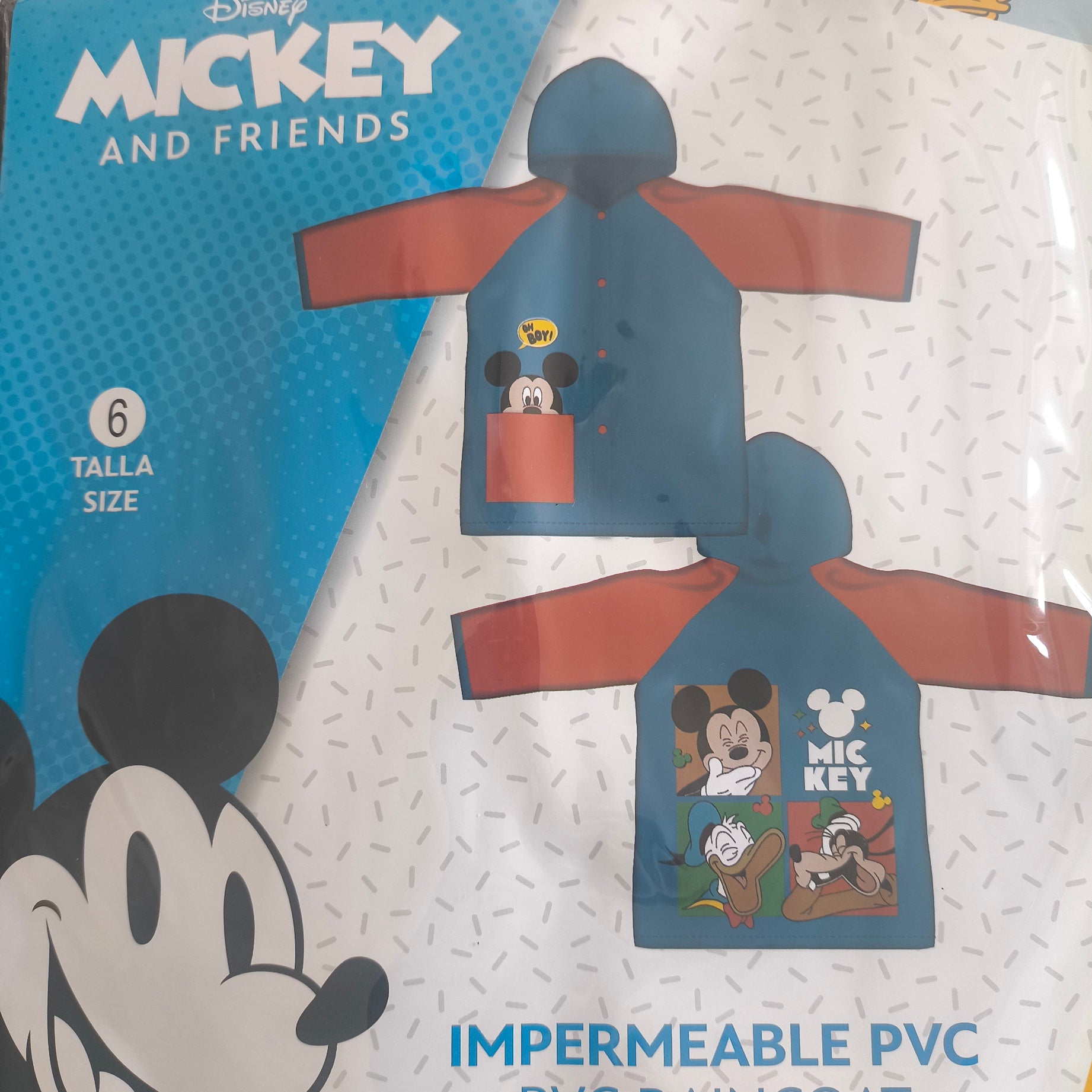 Capa de chuva Mickey (2-6 anos) - BONECADA