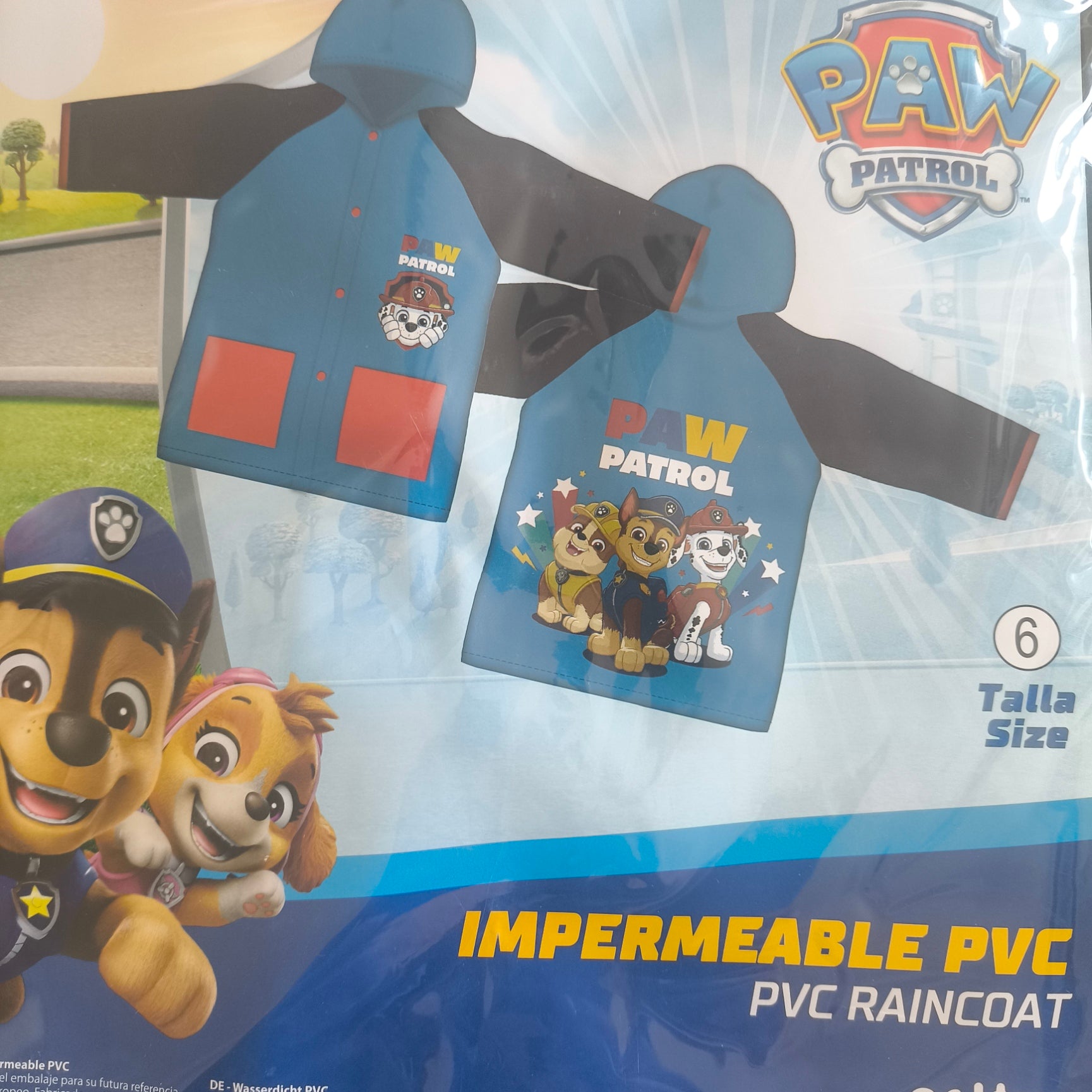 Capa de chuva Patrulha Pata (2-6 anos) - BONECADA