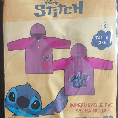 Capa de chuva Stitch Rosa (4-8 anos) - BONECADA